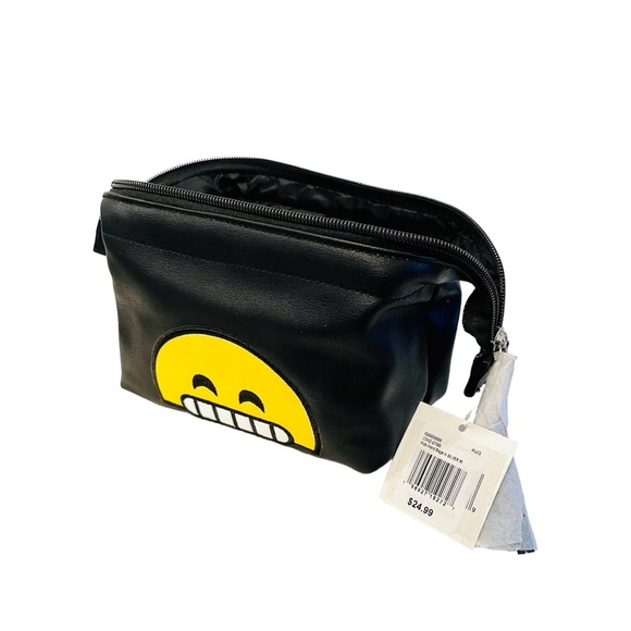 Back To School Pencil Case Emoji Bag Travel Toiletry Cosmetic Makeup Pouch NWT - Picture 3 of 5